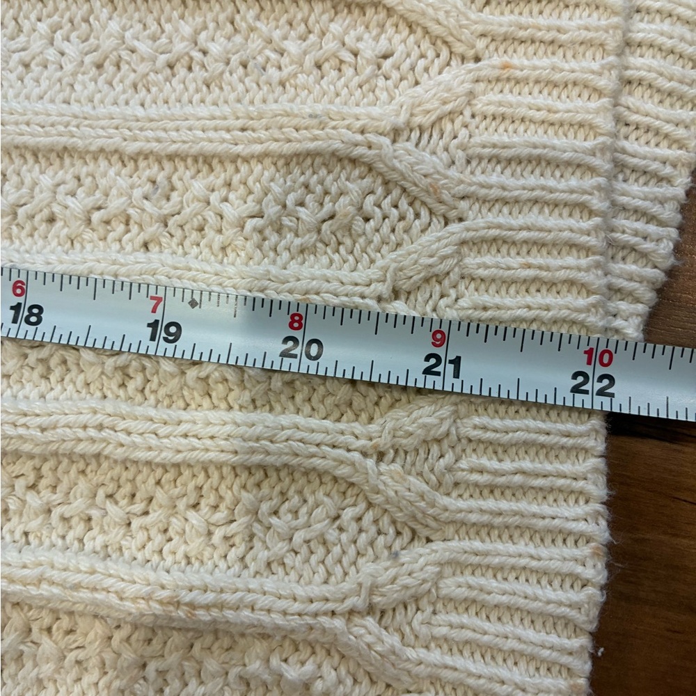 Cream Cable Knit Turtleneck Sweater - Picture 6 of 6